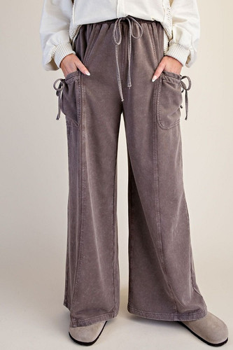 WASHED TERRY KNIT PANTS Easel Clothing