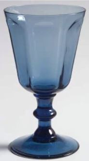Antique Blue Wine Goblet