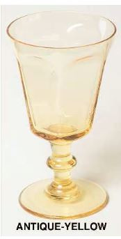 Antique Yellow Wine Goblet