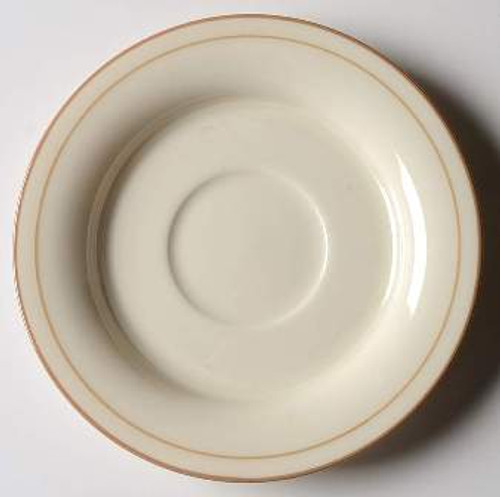 Beige Pinstripes Lenox Saucer