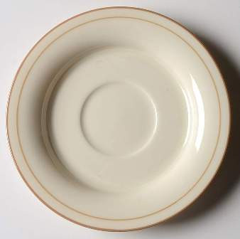 Beige Pinstripes Saucer Only