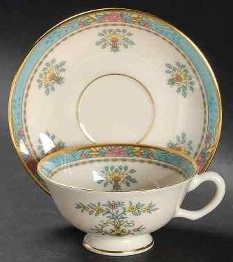 Blue Tree Cup and Saucer