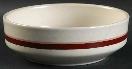 Brushwork Burgandy Round Soup Cereal Bowl
