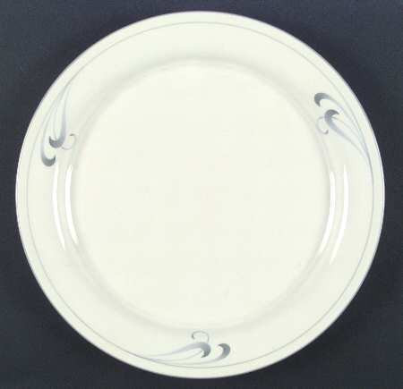 Grey Brushstrokes Dinner Plate