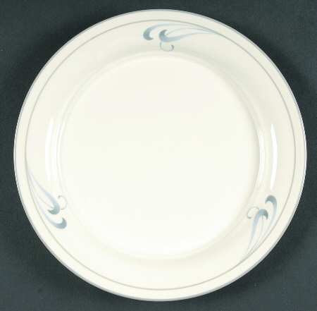 Grey Brushstrokes Round Salad Plate