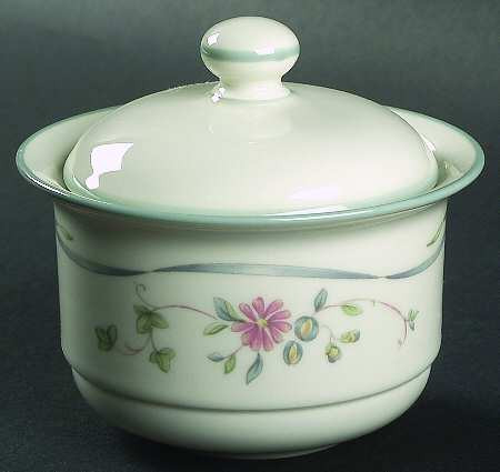 Country Cottage Courtyard Sugar and Lid