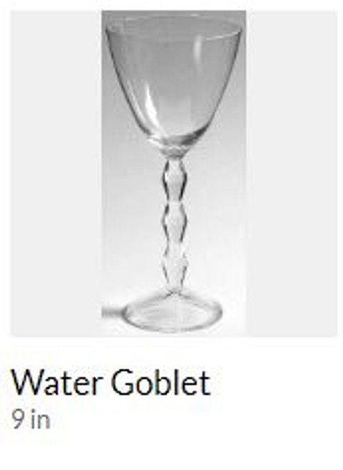 Carat Clear Lenox  Water Goblet   Wd S20