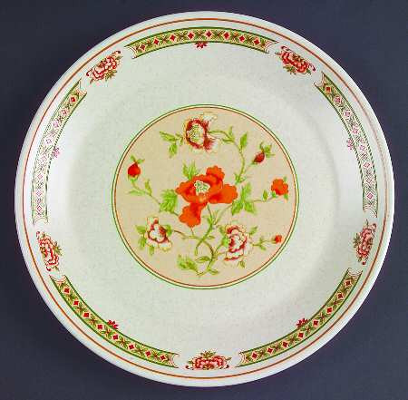 Coral Blossoms Round Salad Plate