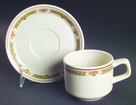 Coral Blossoms Cup and Saucer