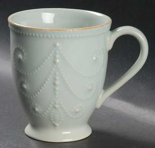 French Perle Bead Ice Blue Mug