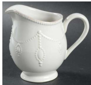 French Perle White Creamer