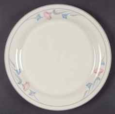Glories On Grey Round Salad Plate