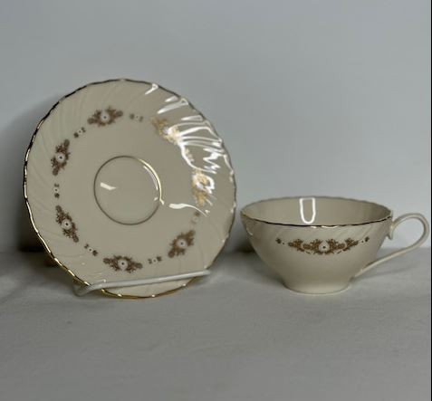 Golden Wood Cup and Saucer