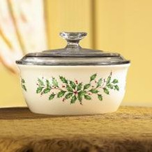 Holiday Lenox Casserole With Glass Lid