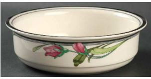 Midnight Blossoms Round Soup Cereal Bowl