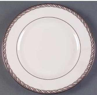 Serpentine Platinum Round Salad Plate