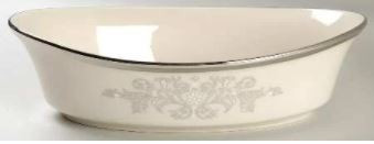 Snow Lily Oval Vegetable or Serving Bowl