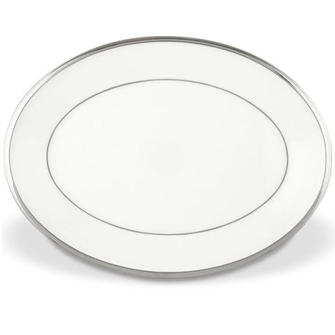 Solitaire White Medium Oval Platter