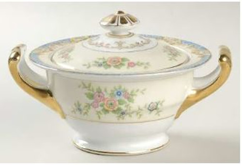 Azure Noritake Sugar And Lid