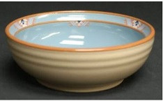 Blue Adobe Round Soup Cereal Bowl