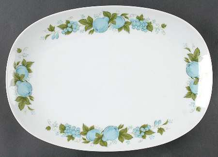 Blue Orchard Medium Oval Platter