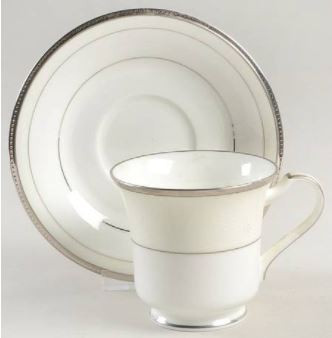 Champagne Pearls Cup and Saucer
