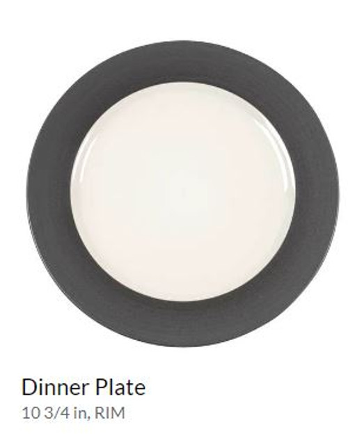 Colorwave Graphite Noritake Round Dinner With Wide Rim