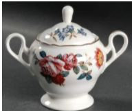 Damask Bouquet Sugar and Lid