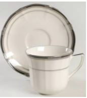 Gilded Platinum Cup and Saucer