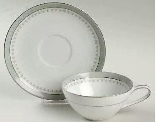 Gotham Gray Noritake Cup And Saucer