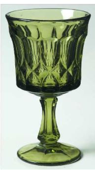 Perspective Green Water Goblet