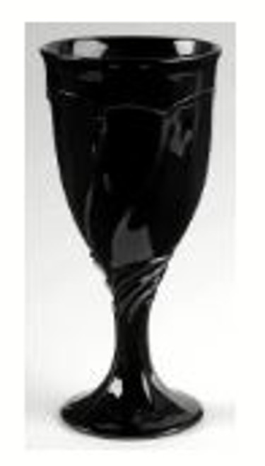 Sweet Swirl Black Noritake Water Goblet