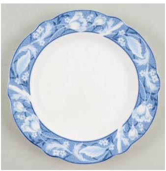 Winter Whites Round Salad Plate