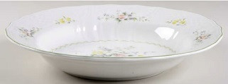 Antique Rose Rim Soup or Pasta Bowl