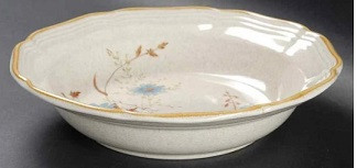 Blue Daisies Rim Soup or Pasta Bowl