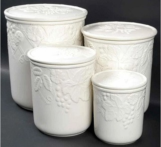 English Rose 3 Piece Canister Set