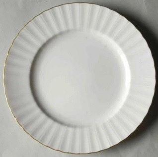 Fluted Gold Round Salad Plate