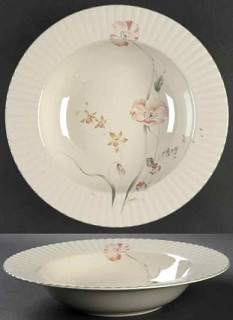 Pink Poppy Round Vegetable or Serving Bowl