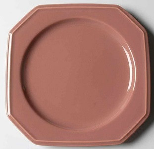 Rose Gray Round Salad Plate