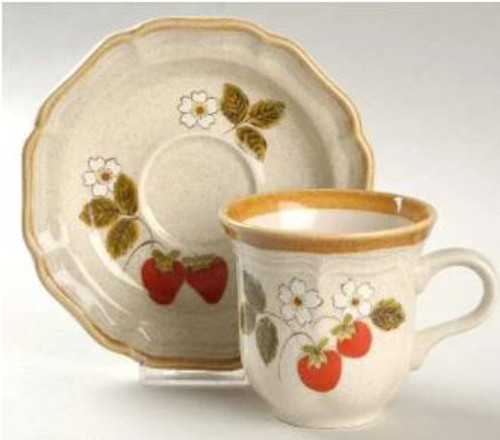 Strawberry Festival Mikasa Cup And Saucer