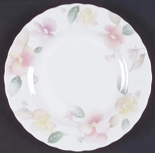 Silk Blossoms Round Salad Plate