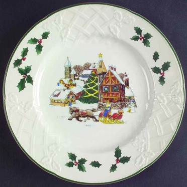 Sleigh Rose Round Salad Plate