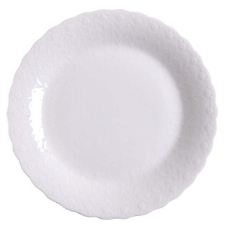 White Silk Round Salad Plate