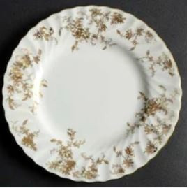Ancestial Gold Round Salad Plate