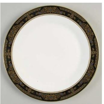 Albany Black Round Salad Plate