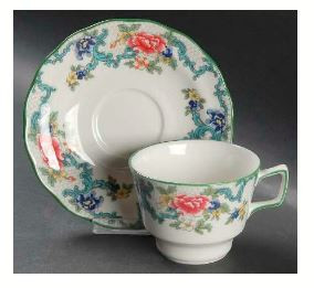 Floradora Green Cup and Saucer