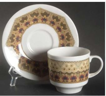 Parquet Cup and Saucer
