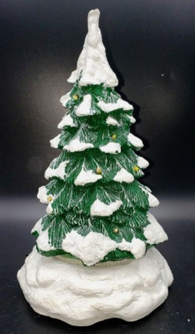 Lighted Snow Capped Revolving Tree  Retired Department 56