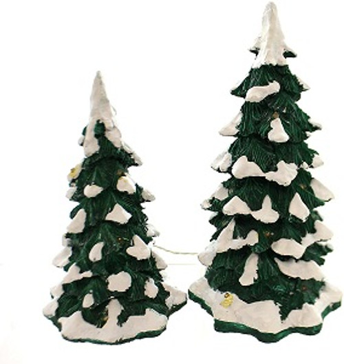 Lighted Snowcapped Trees St/2 Village Accessories Dept 56