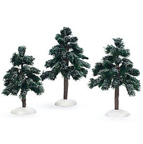 Frosted Spruce Trees Set/3 Village Accessories Department 56